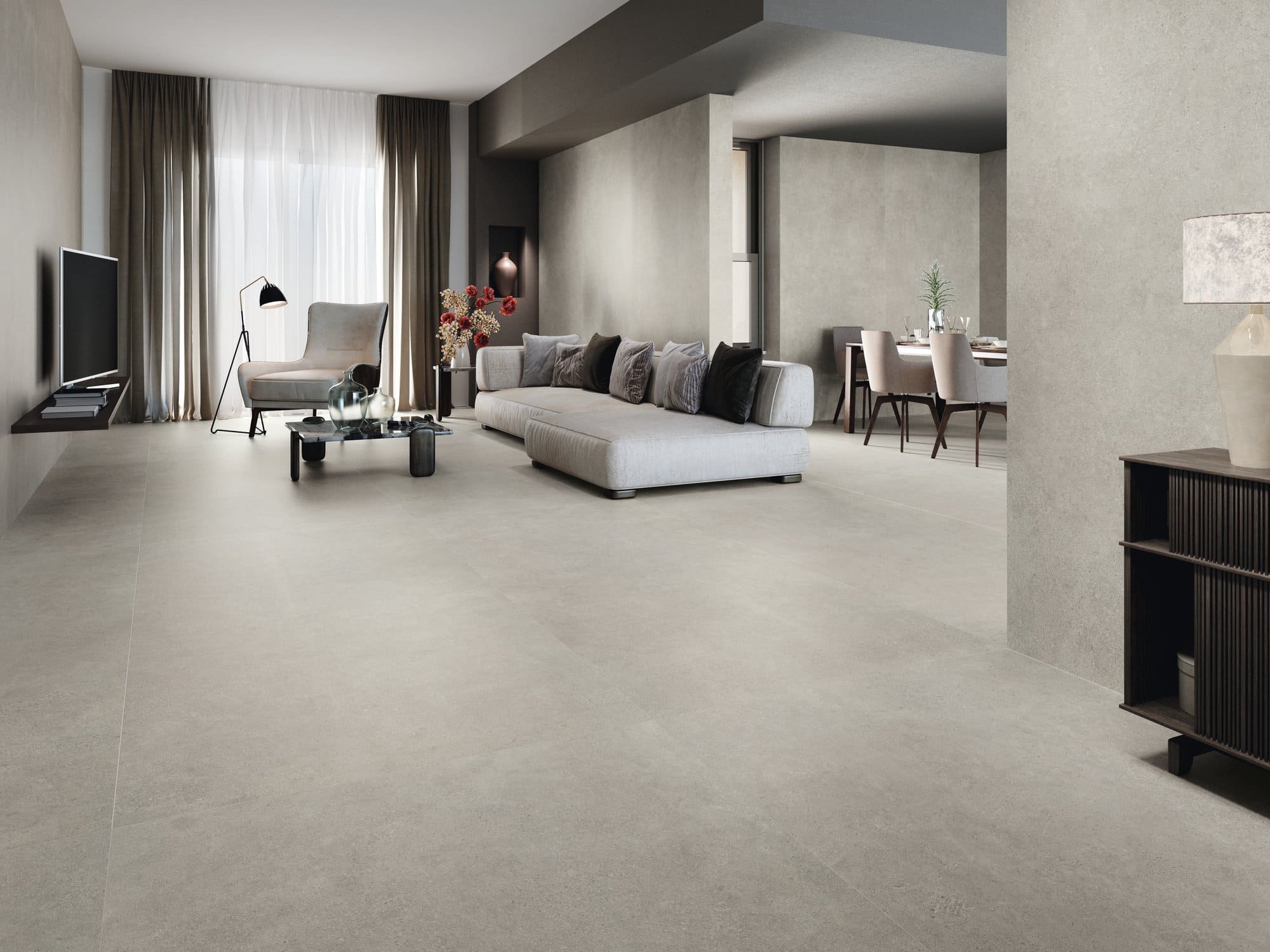Ape Grupo Коллекция WABI SABI Wabi Taupe Lap 120*120 см (P05) в интерьере